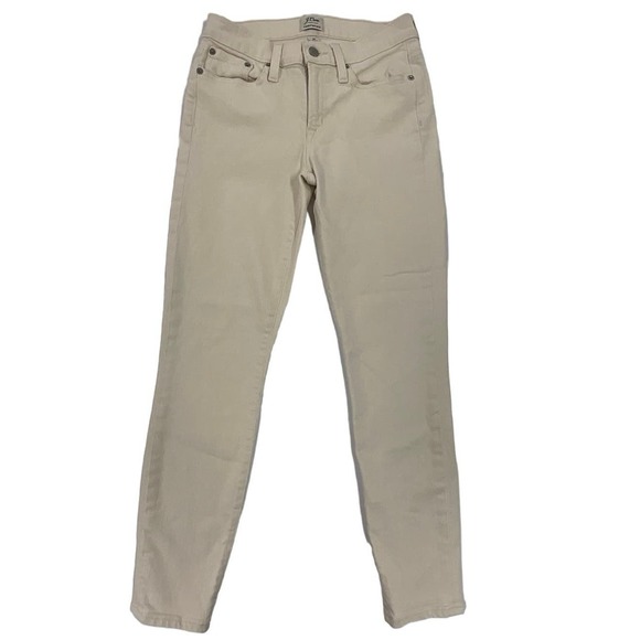 J. Crew Women’s Toothpick Jeans Pants Size 26 Cream/Ivory Color Summer 2017 - Picture 1 of 12